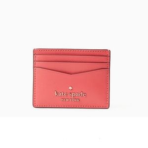 NWT Kate Spade Staci Small Slim Cardholder - dark watermelon gelato